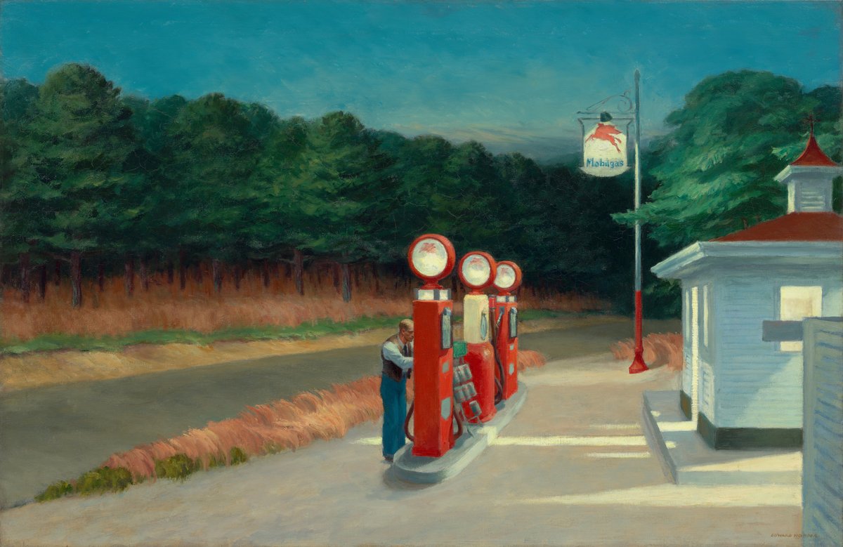 Edward Hopper, Gas, 1940 #museumofmodernart #museumarchive moma.org/collection/wor…
