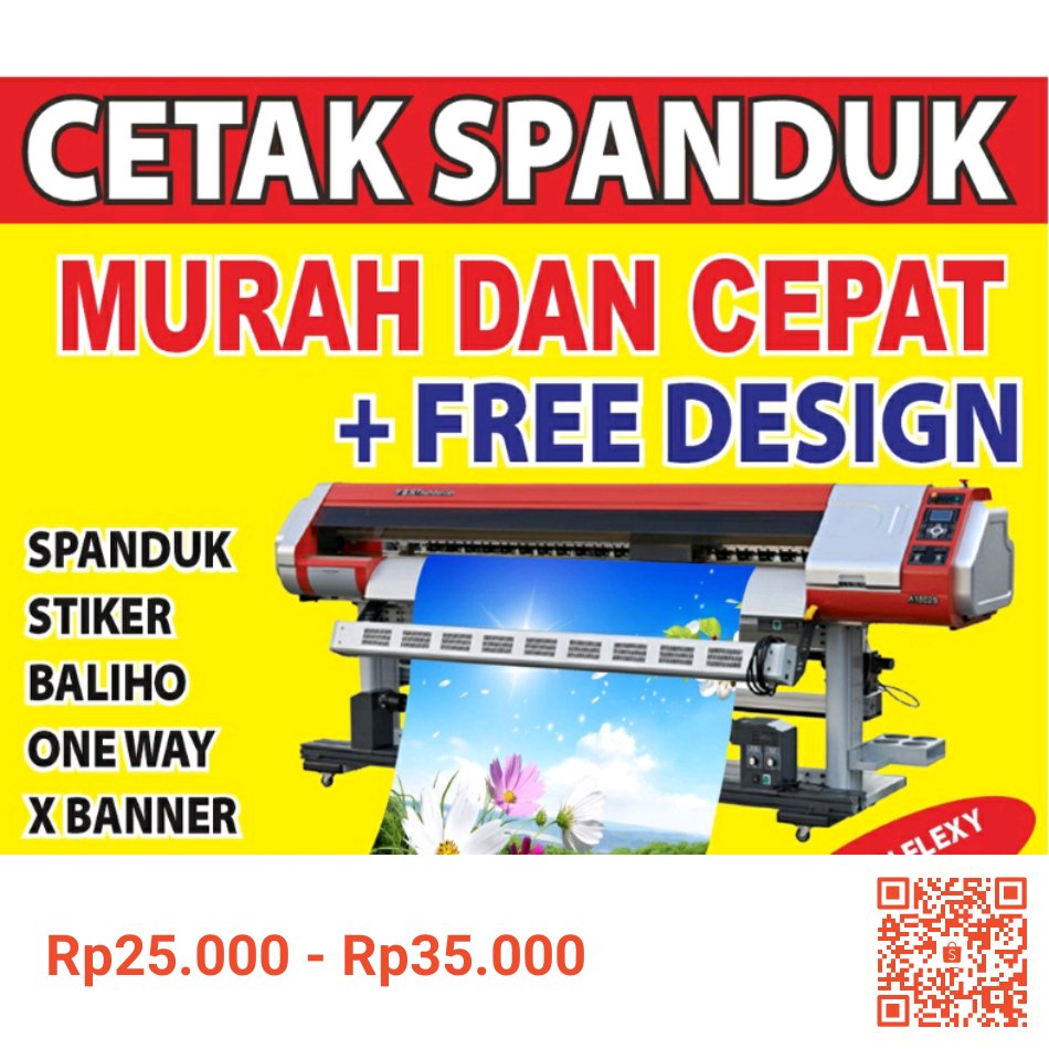 okeput's tweet image. Saya menjual Free Design Cetak Banner Spanduk Backdrop Background Baliho Flexi 280g seharga Rp25.000 - Rp35.000. Dapatkan produk ini hanya di Shopee! shope.ee/7zaLJTZsVG #ShopeeID