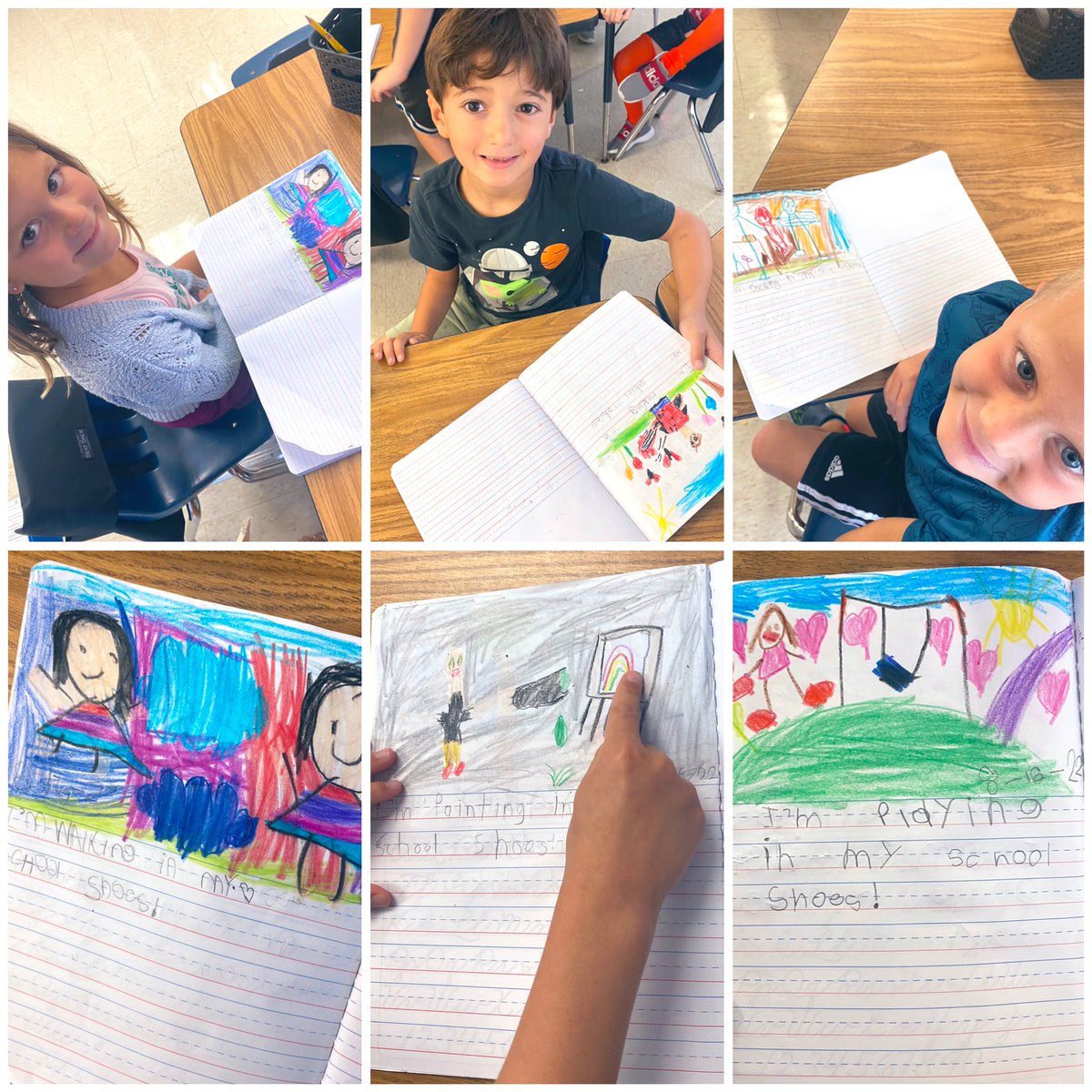 MissKetis's tweet photo. We read “Pete the Cat Rocking in My School Shoes” and then we picked verbs that we like do while in our school shoes 👟🎨🎸 @LaurelOakElem https://t.co/nls8Z6xAEL