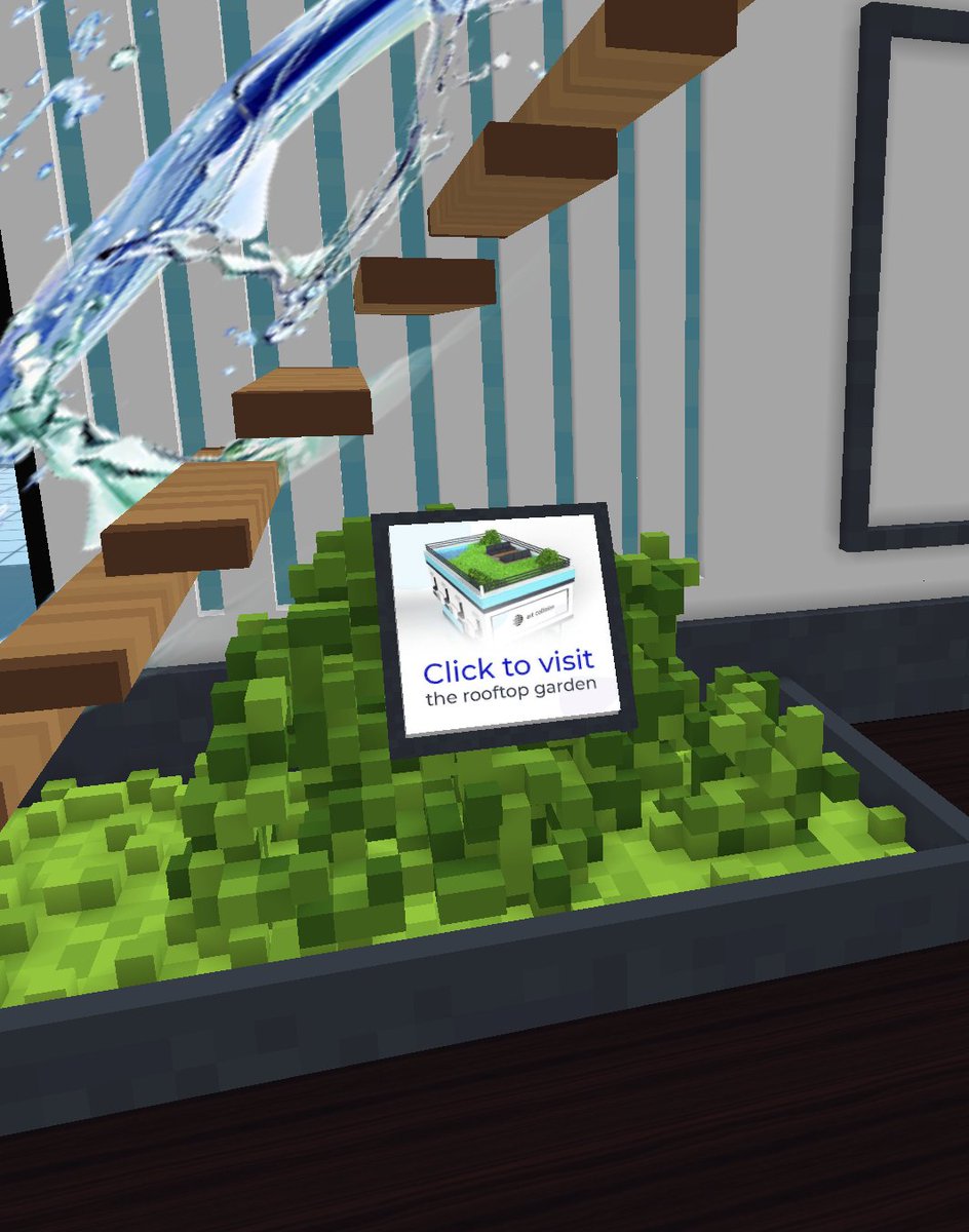 FloatingPointG's tweet photo. 🌱🕶️🌱 | Did you know that Floating Point Gallery has a rooftop in @cryptovoxels?
To access it, click on the teleportation button in the main lobby 🔭 https://t.co/8XfwJr1gNS
#metagallery #floatingpointgallery #internetculture #nft #metaverse #virtualgallery #web3 #web3gallery https://t.co/p9r9Kniuej