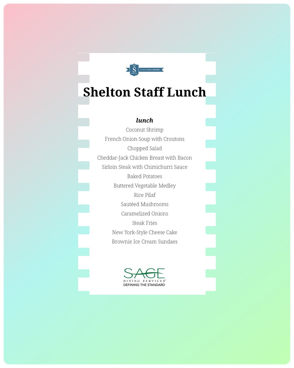 Coach_K_Murphy's tweet photo. I have never experienced a school lunch like this!! @SheltonSchool #bestschoollunchever #Amazing #Thankful https://t.co/TSXI2i6gmH
