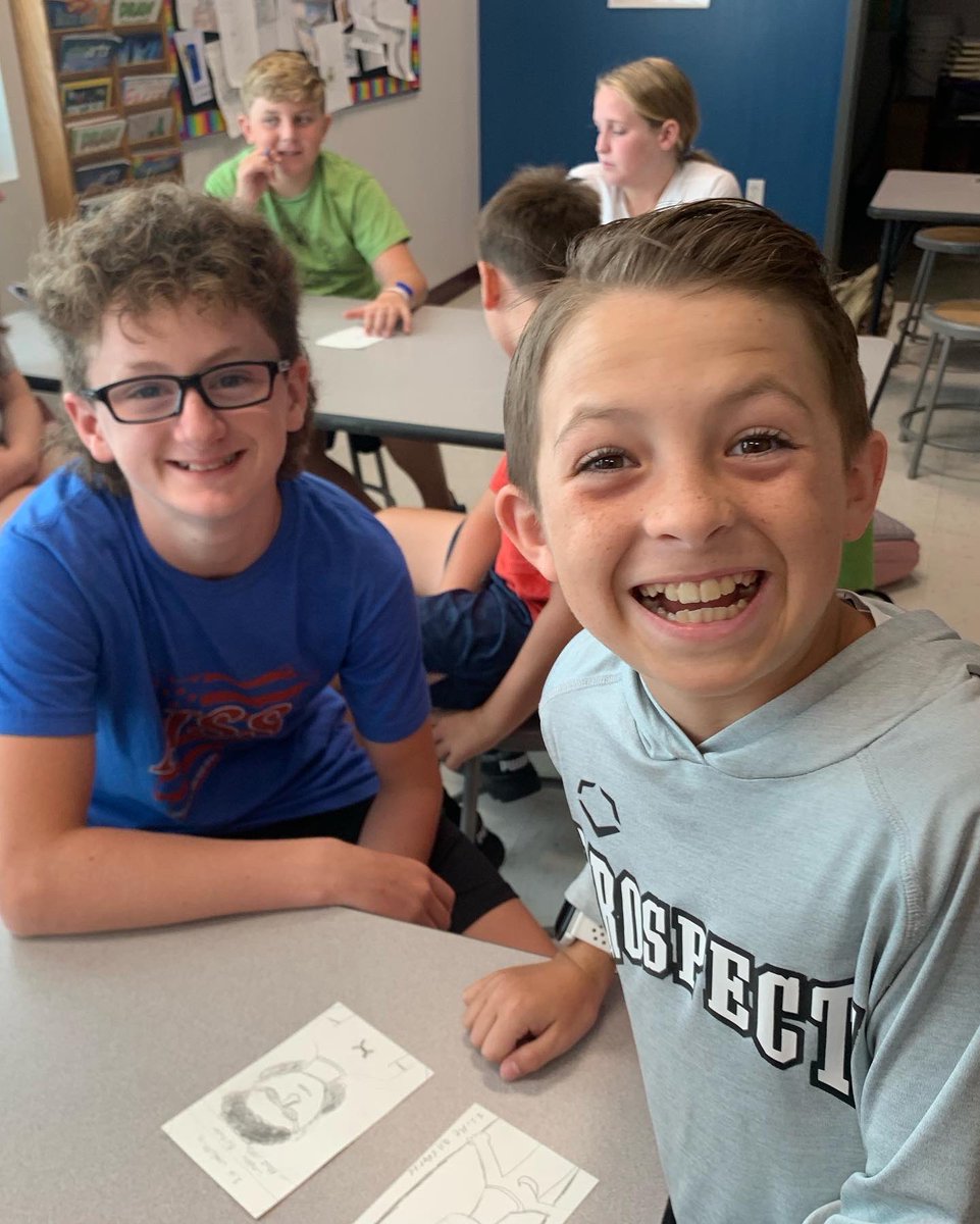 McNairMiddleSch's tweet photo. Getting to know our peers through Artist Trading Cards #mustangsrun #rockitout #RUNWeek @ms_mccartney https://t.co/4jvccPmkFh