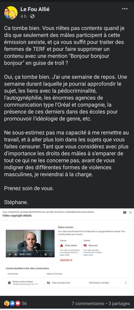 Petite_Core's tweet photo. Le complotisme anti-trans vous manquait ?
Rassurez-vous, le Fou Allié va y remédier en vous dévoilant les liens entre transidentités, autogynephilie, pédocriminalite, et les élites économiques. 
"Nous sachons" 
🤡 https://t.co/Fsz0Ugqa45