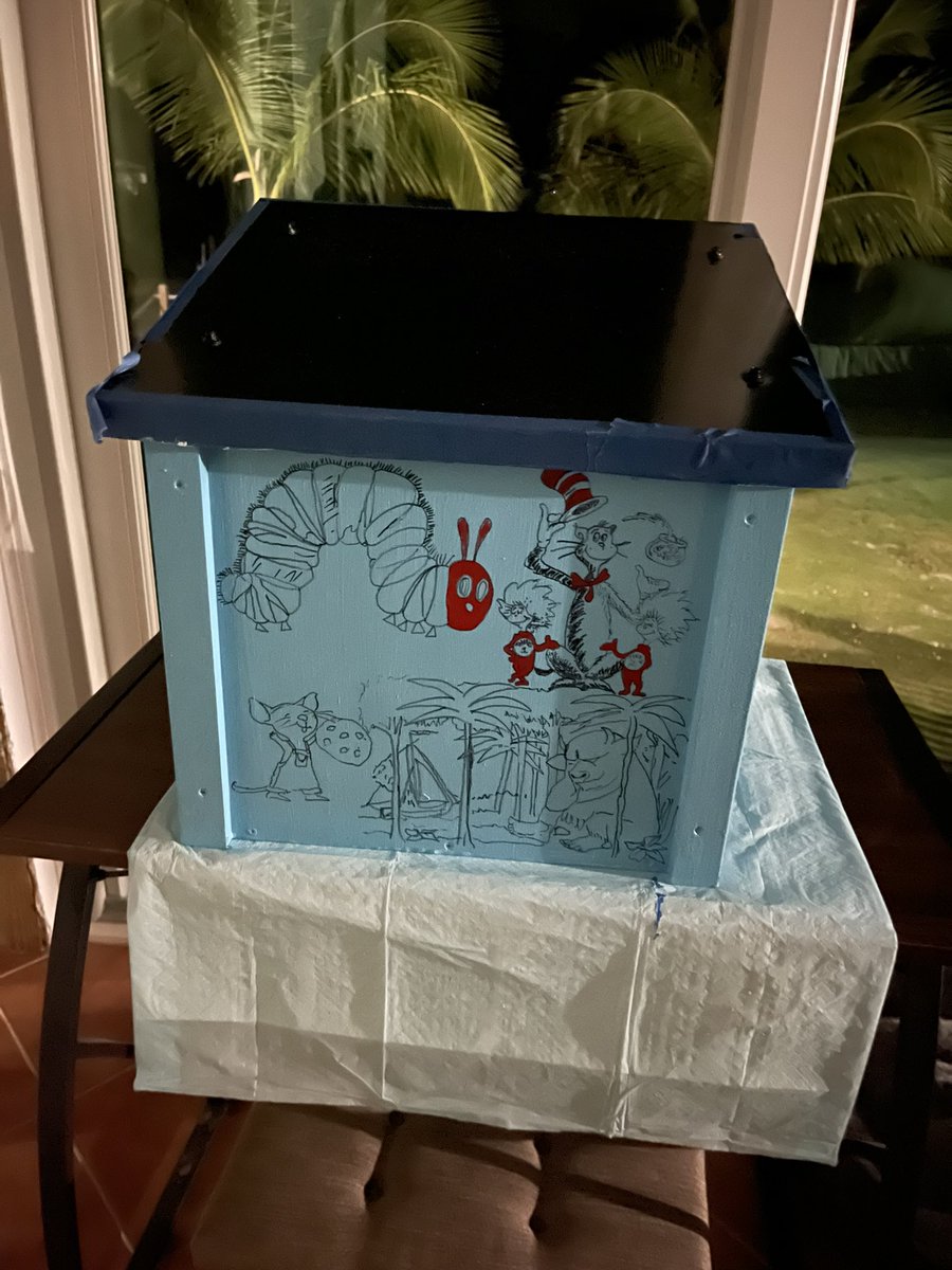 GrizCalderon's tweet photo. Painting the Little Library ๐ง๐ธ ๐ ๐ ๐
#mylittlelibrary #littlelibrary #read #books #bahamas
@RileyCalderonB1 https://t.co/yOpKW2xxy8