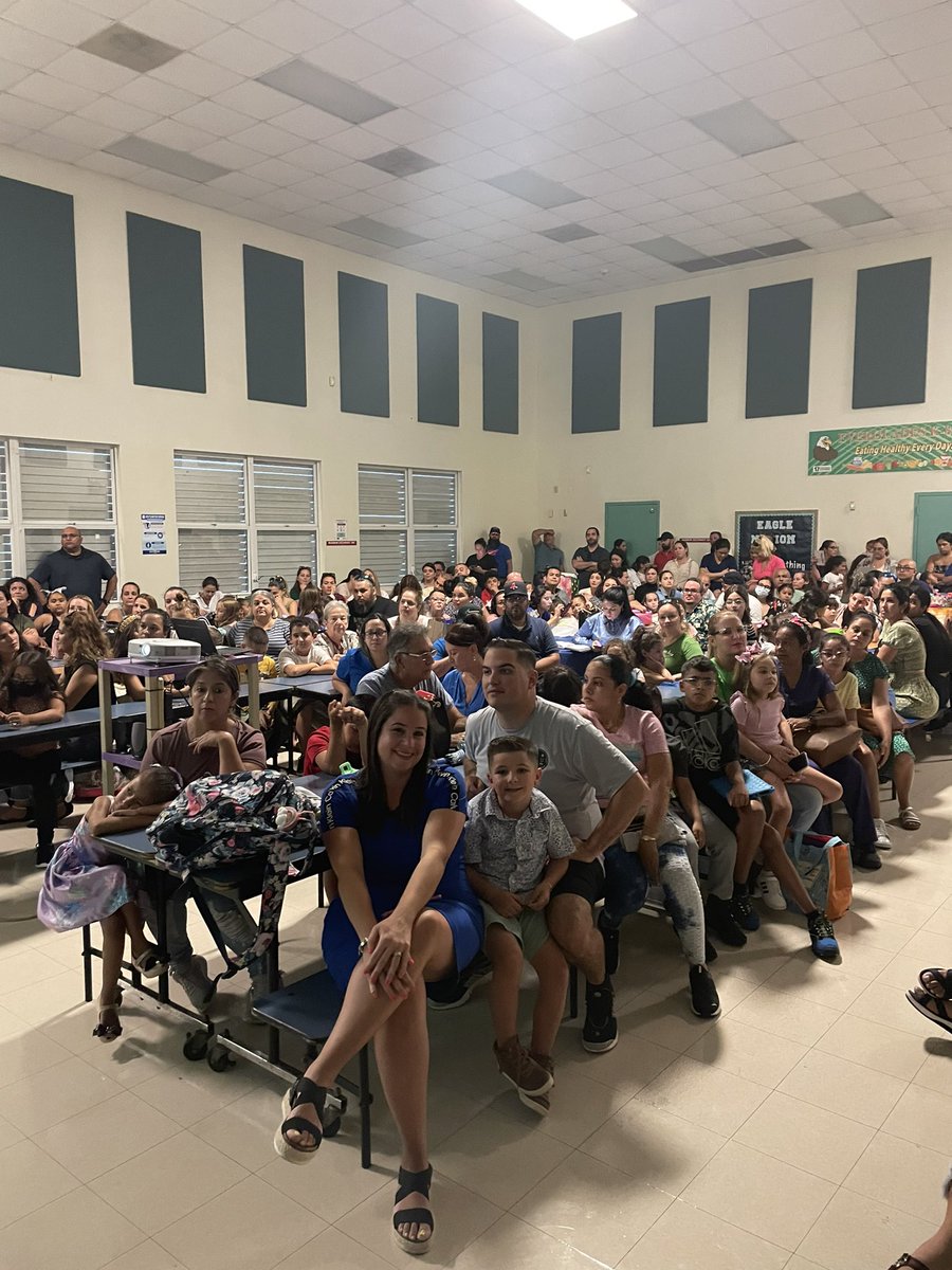 EvergladesK8's tweet photo. A big welcome and thank you to our parents for a full house during parent orientation. It’s going to be a great Eagle year!! Soaring to New Heights Together! @MDCPSCentral @MjLewis13 @driera99 https://t.co/cN4cgUaVcx