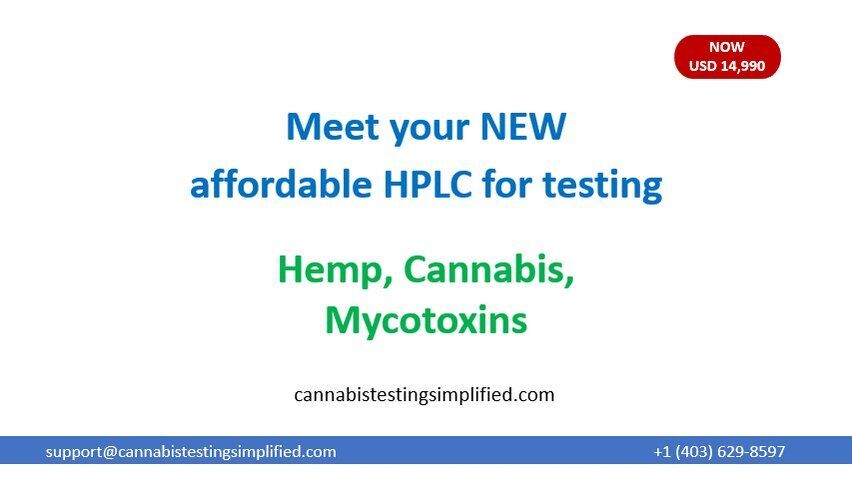 cannabistest1: Please share. Affordable HPLC for testing hemp, cannabis, mycotoxins.  Learn more: 

#hemp #hempoil #hempfarmer #cbd #cbdoil #cannabis #CannabisCommunity #CannabisNews #cannabisculture #cannabisindustry