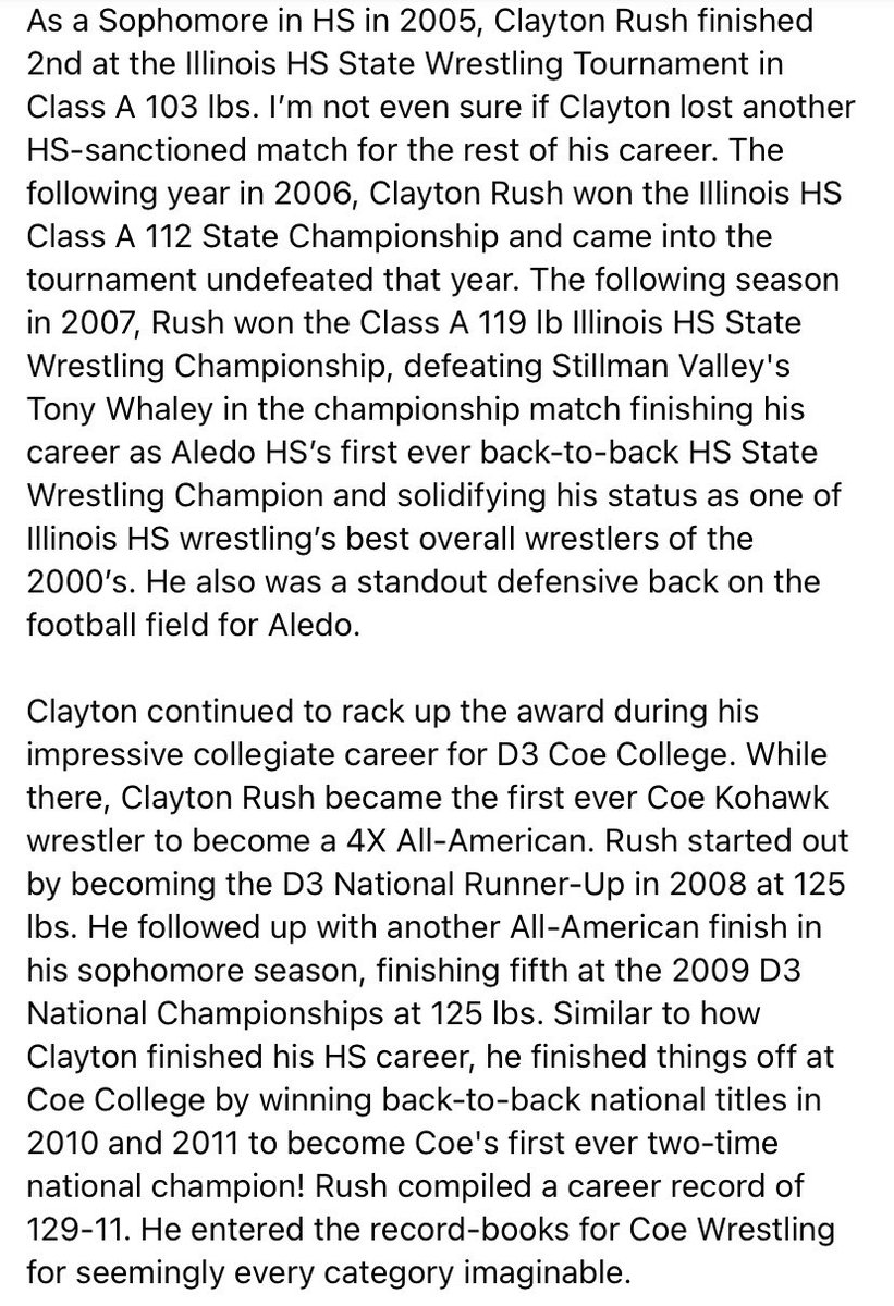 pin_dox's tweet photo. Clayton Rush; Aledo HS ‘07 (IL)/Coe College/Alburnett HS (IA, Head Coach) @AlburnettStrong @ALB_Wrestling @KohawkWrestling @claytonrush1 https://t.co/AmkLif0Tlw