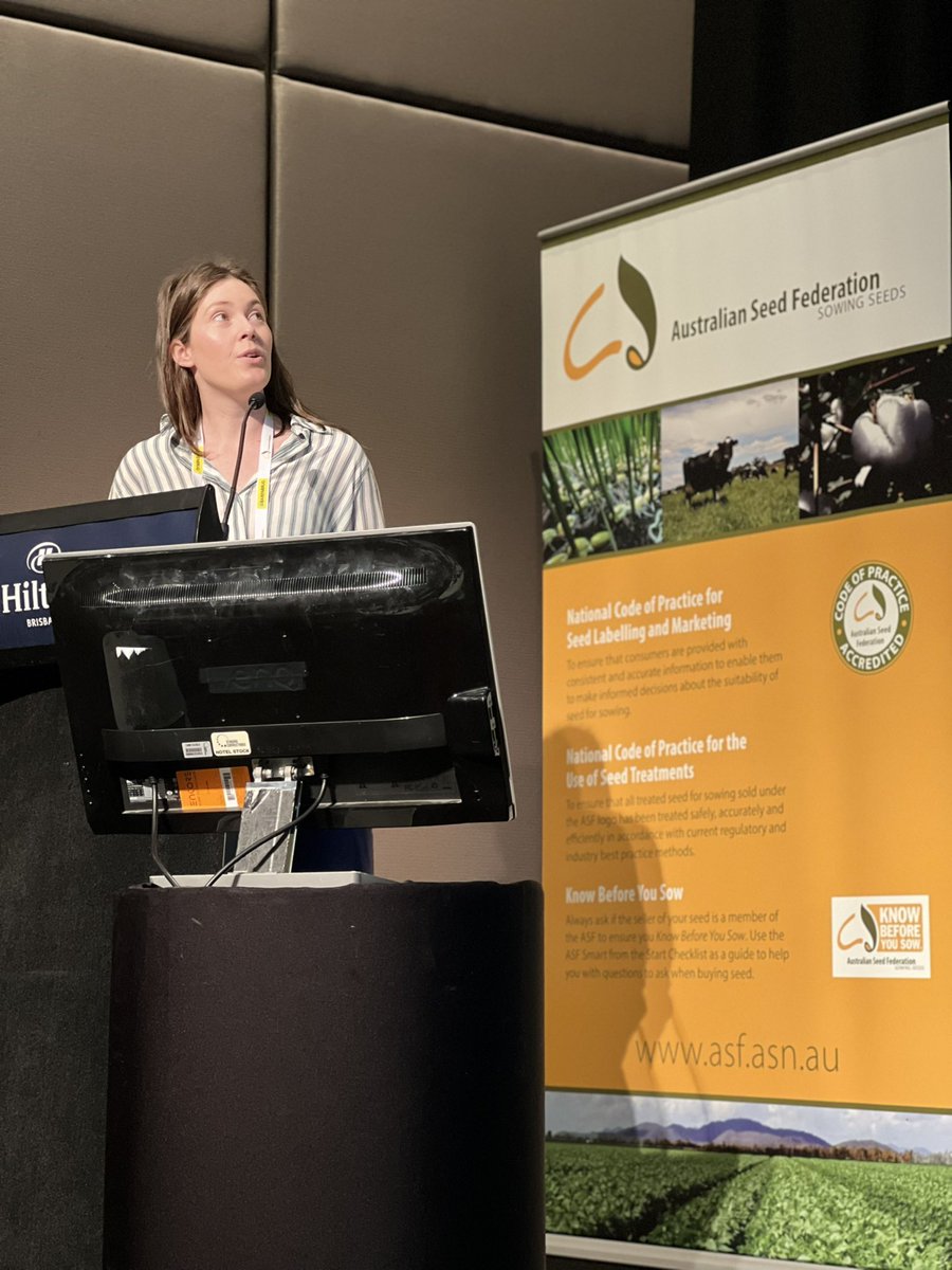 AusSeedFed's tweet photo. Up next we have Kate Carmichael, Agriprove discussing carbon farming, what it is, how it works and how farmers can benefit from it. 🌱#ASFSeedBiz22 https://t.co/pjxWf4vghG