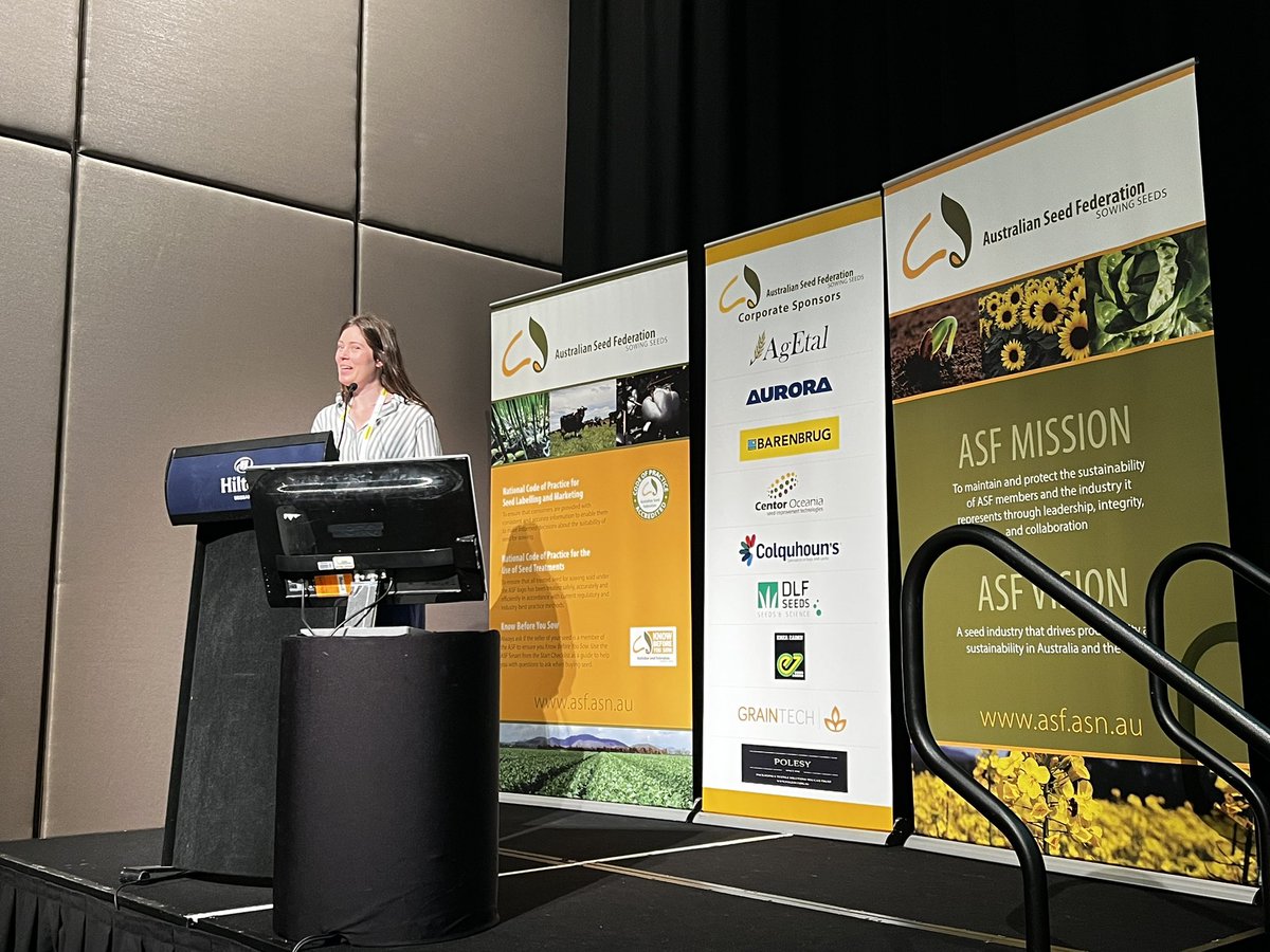 AusSeedFed's tweet photo. Up next we have Kate Carmichael, Agriprove discussing carbon farming, what it is, how it works and how farmers can benefit from it. 🌱#ASFSeedBiz22 https://t.co/pjxWf4vghG