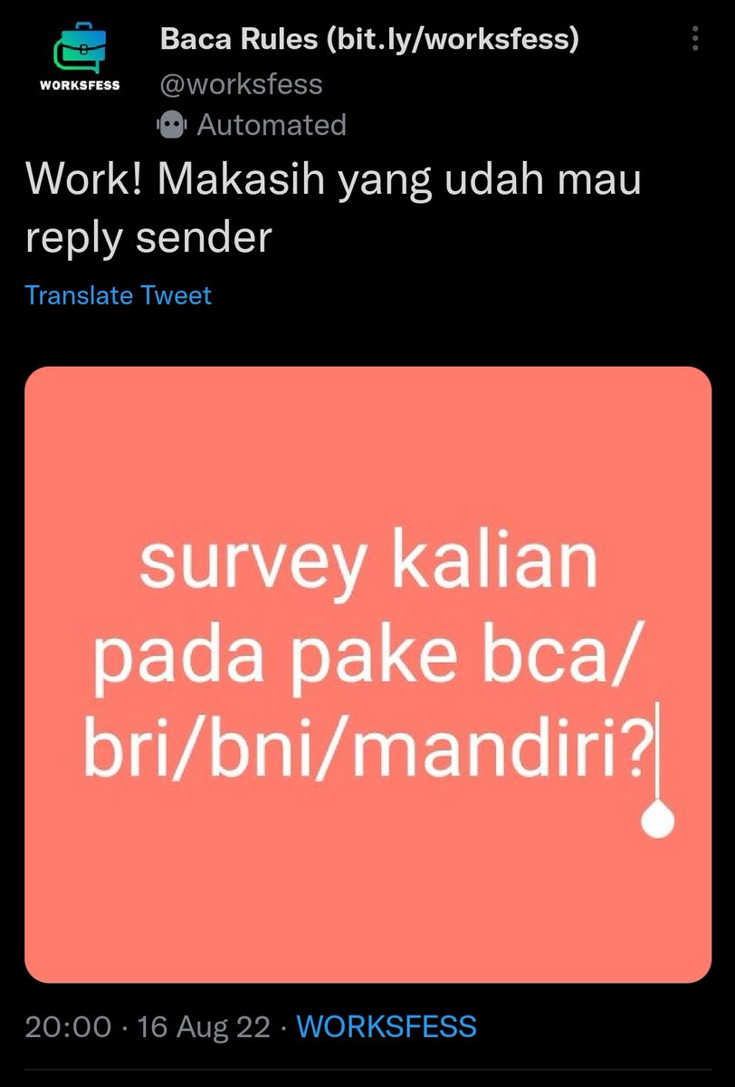 worksfess's tweet photo. Work! Kalau ada pertanyaan seperti ini tolong JANGAN DIJAWAB YA. Karna ini modus pnipuan, ntar di dm iming-iming minta tlg isi sldo gitu. Thanks. https://t.co/yN62sztUzP