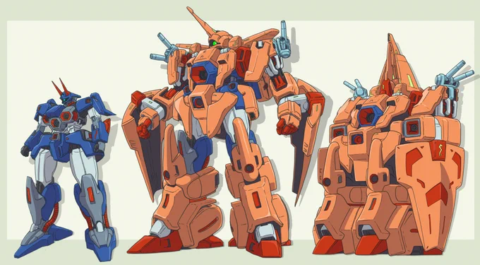 以前描いた俺MSのドゥマルク ゲーマルクをパワードスーツ&サイコガンダム化させた 中にはオリジナルMSゼゥカウテが入る 