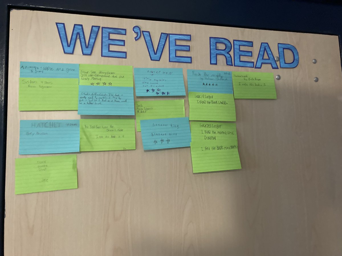 rsmsjamesp's tweet photo. First 7 days- 15 books read among my students. Group discussion, evidence, inferences and student buy-in. Nothing better than #RCSELAVisioninAction and #40bookchallenge. #BetterTogether @RSMSKNIGHTS https://t.co/yGV9LtoSYi