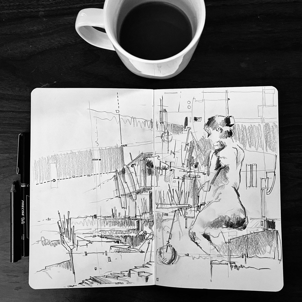 falloutstudio's tweet photo. 08.16.22 #coffeesketch ~
.
#figurefield #art #architecture #quicksketch #penandink #inksketch #inkdrawing #graphitedrawing #design #sketching #figuredrawing #hybridlandscape #conceptart #sketchbook https://t.co/0gsmCmdrTV