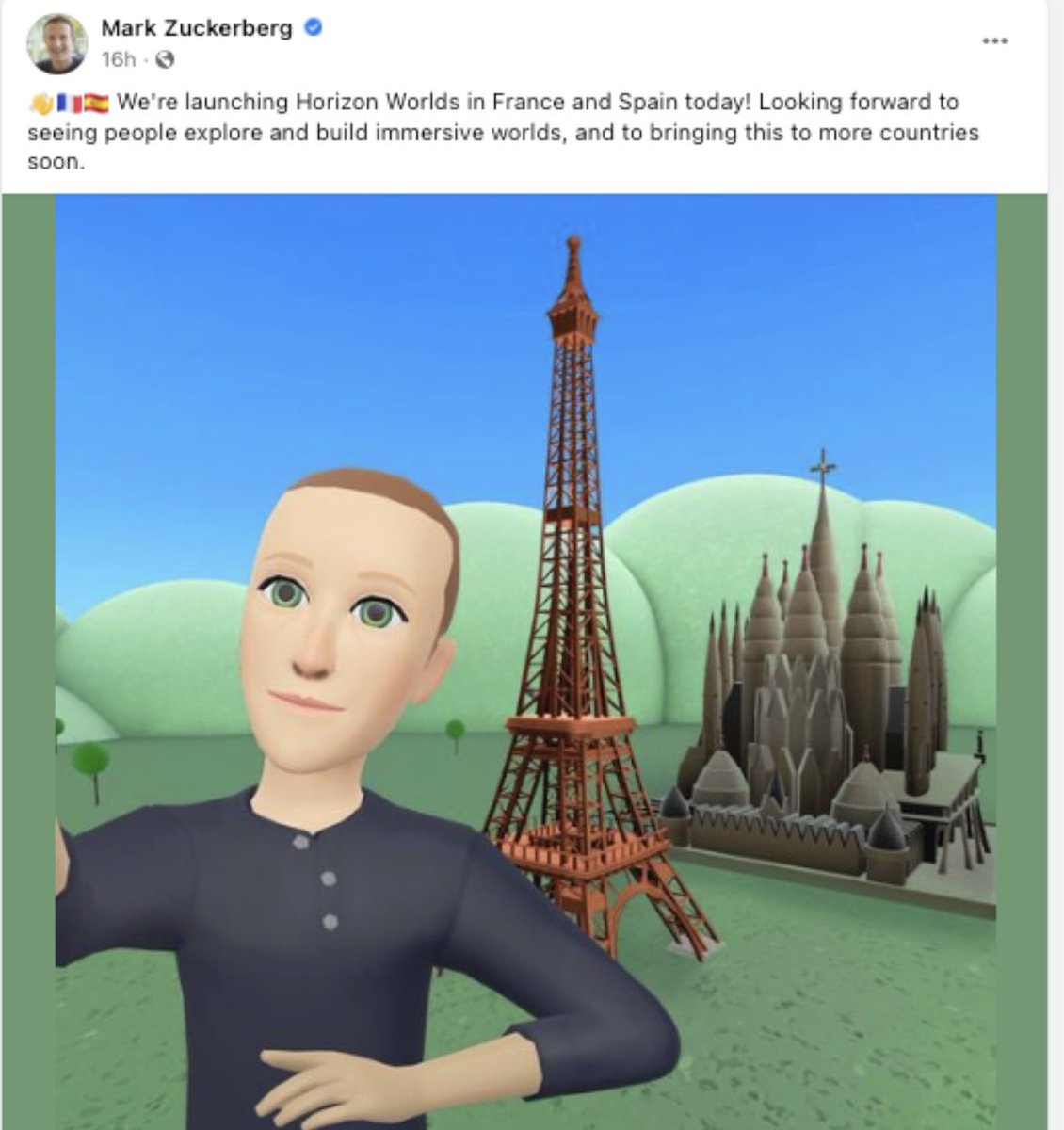 Facebook spent $10 billion on metaverse projects in 2021.

The graphics look like they came out of a computer game developed in 1997.