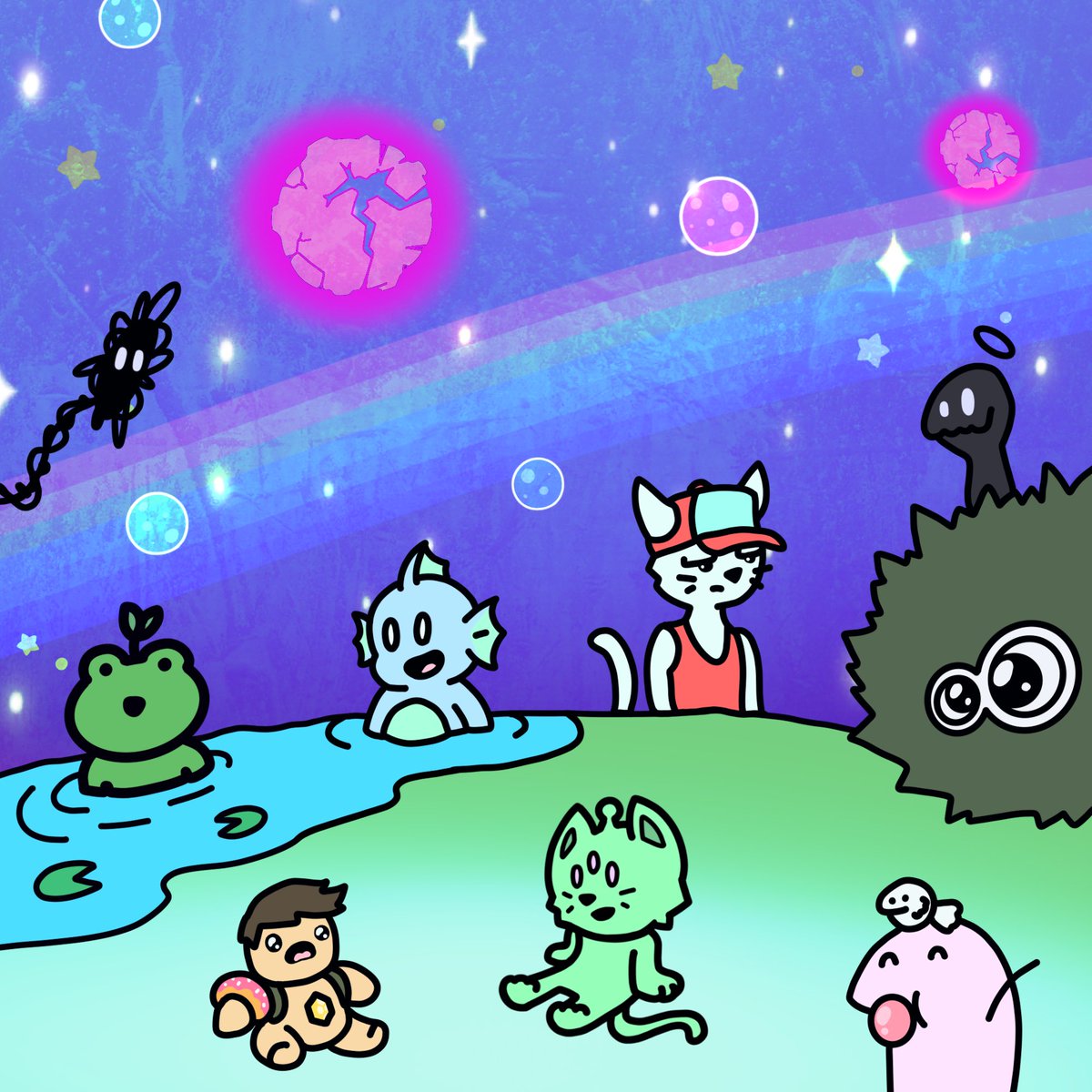 CosmicCats_'s tweet photo. 😼Hey frens we hope everyone’s well

tomorrow night at 5:30pm est we will be hosting a space about mental health &amp; web3 

Featuring: 

@fishyfamNFT 
@LongLostNFT 
@FroggyFriendNFT 
@TheHumanians 
@WDoopsies 
@nudiecommunity 
@TushiPals 
@poobsnft 
@thescribblesnft 

Tune in😼 https://t.co/AdQVszKeQe