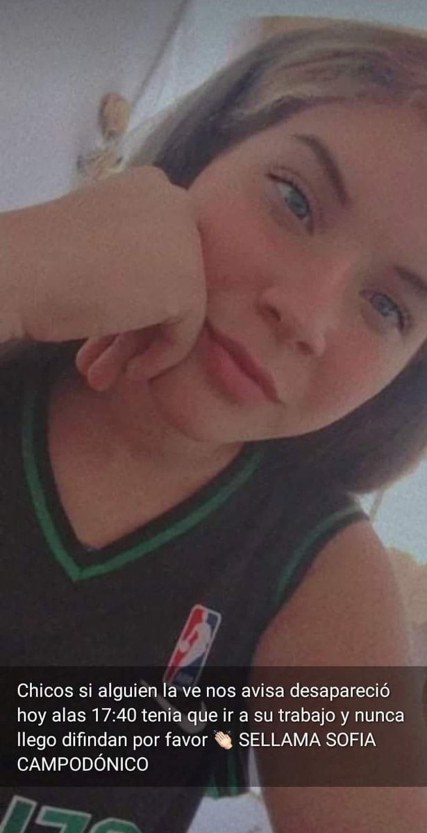 desaparecidaorg's tweet image. Sofía Campodónico tiene 16 años, desapareció el 14/8 en #Escobar, #BuenosAires. Altura 1,65, tiene el pelo largo colorado. Vestía remera negra Adidas, pantalón gris y zapatillas color marrón. Compartir, y si la ven avisar #URGENTE al ☎️ 03484-624438. o 911