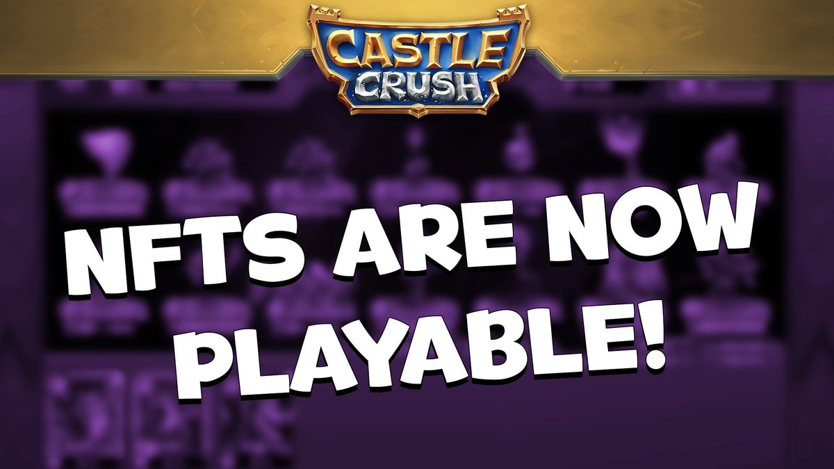 ... And we are LIVE! 🎆

✨ NFTs are now playable in-game! ✨

Connect your account on our Official Marketplace and find your NFTs in your card collection!  #CastleCrush