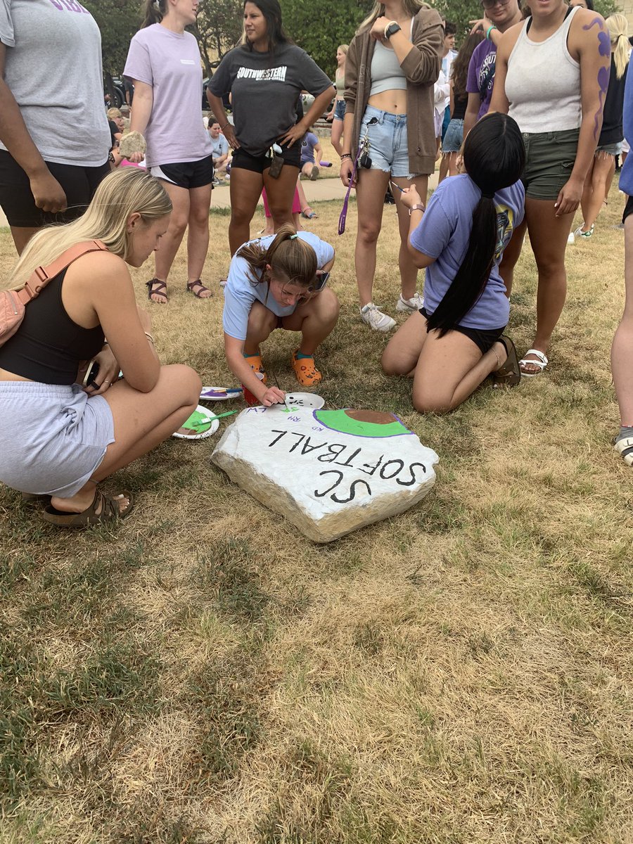 BuildersSB's tweet photo. Annual rock painting ceremony #builders https://t.co/g5NHmfW53E