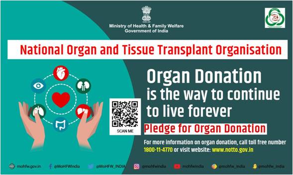 NottoIndia's tweet photo. OrganDonation is the greatest act of generosity. Just 1 donor can save lives of up to 8 people and help improve quality of lives of many more. Pledge to be an organ donor today. #OrganDonation #SwatsthBharat #AmritMahotsav https://t.co/YAgJ2r9VWB
