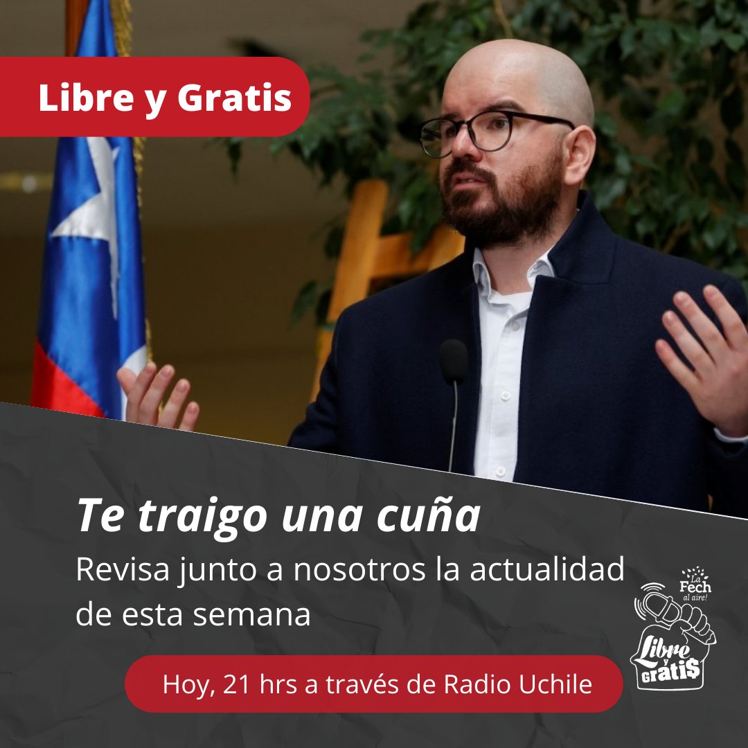 LibreyGratis's tweet photo. ¿Mentiras en la nueva constitución? 

Hoy, después de #TeTraigoUnaCuña, analizamos, junto a Enrique Navarro, la guía práctica de las mentiras de la NC difundida por ex constituyentes por el rechazo. 

No te lo pierdas, #LibreyGratis 21 hrs. por
@uchileradio 
#Apruebo #Rechazo #NC https://t.co/W56JxZKUVr