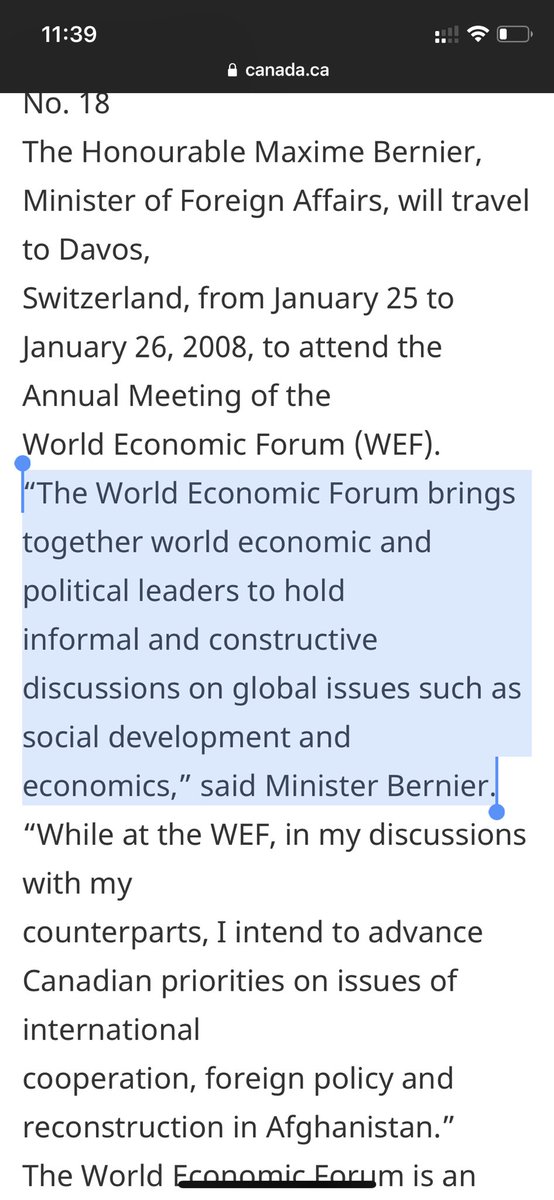 AGNCanada's tweet photo. @GiovaniBenichio You know who is controlled by the WEF? The one who refers to WEF and UN members as his “counterparts”, who helped formulate UNPA, and who also met with NAI to discuss the “incremental takeover” of Canada.
#LibConArtist is playing you for fools. #cdnpoli #Pierre4PM https://t.co/8QmDKHbxhZ