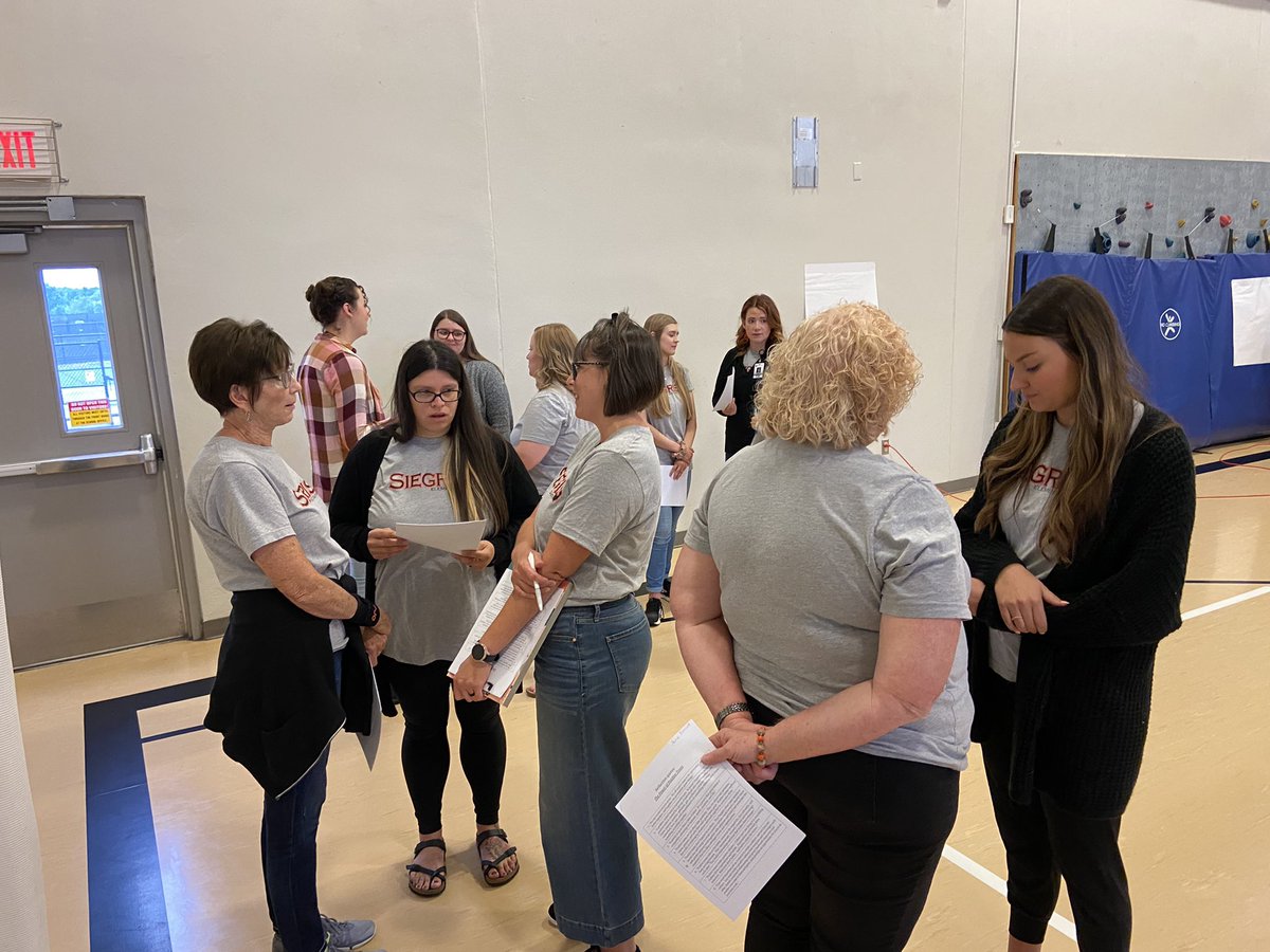 Siegristelem's tweet photo. Our amazing staff came together today with positive energy to kickoff the year. We held a Rock/Paper/Scissors battle, created a visual representation of our goals, and collaborated around how to be a positive team. #PCR3Proud https://t.co/b4YKT208Zi