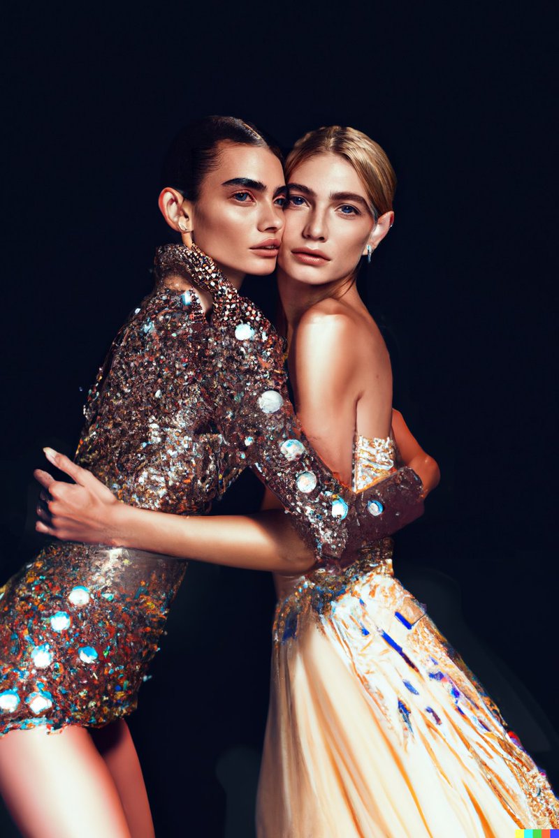 NicolayMausz's tweet photo. Two #fashiondesign #luxuryfashion #fashionblog #fashionshooting #dalle2 #patche #stablediffusion https://t.co/qK03PBppA2