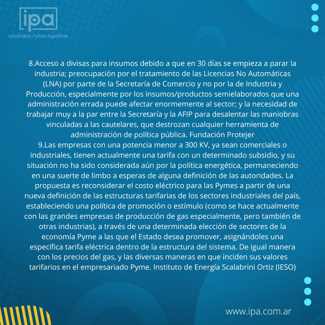 IPAPYMES's tweet photo. @produccion_arg @dmvasco @alferdez
#pymes #industria #14propuestas #IPAPYMES https://t.co/0h6g8EC1Ng