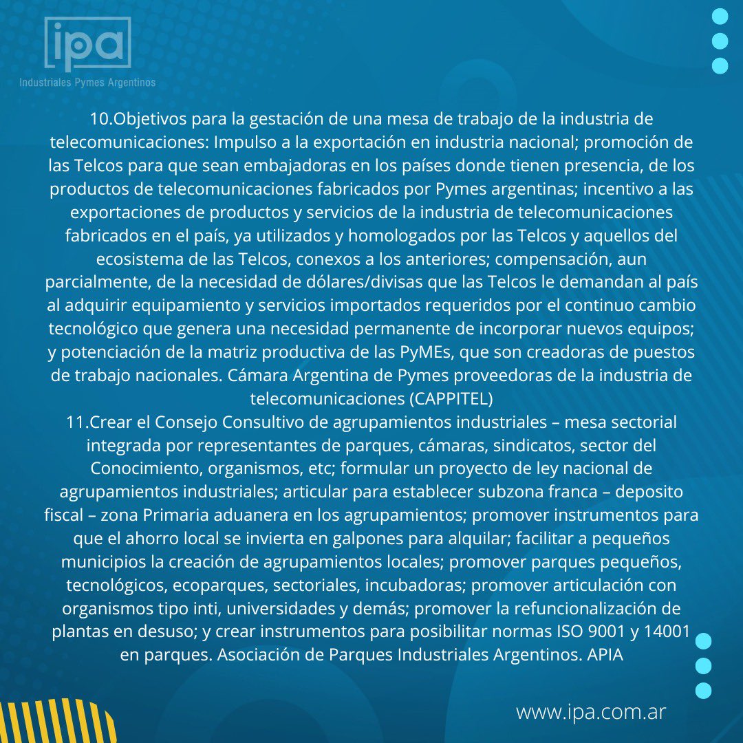 IPAPYMES's tweet photo. @produccion_arg @dmvasco @alferdez
#pymes #industria #14propuestas #IPAPYMES https://t.co/qQL2dMU3Qm