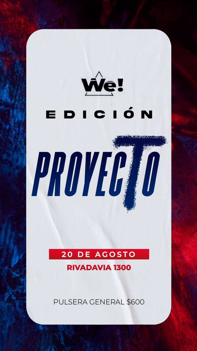 ceitunt's tweet photo. SE VIENE LA MEJOR NOCHE💣
✅ ANTICIPADA $600 - NO SE VENDERA EN PUERTA!
➡️ SABADO 20 DE AGOSTO
➡️ FT. @wetucuman
📌 Rivadavia 1300
📌 Conseguí tu pulsera con cualquier alumno del colegio👇
Ya te avisamos🤫 https://t.co/1APqvk2egh