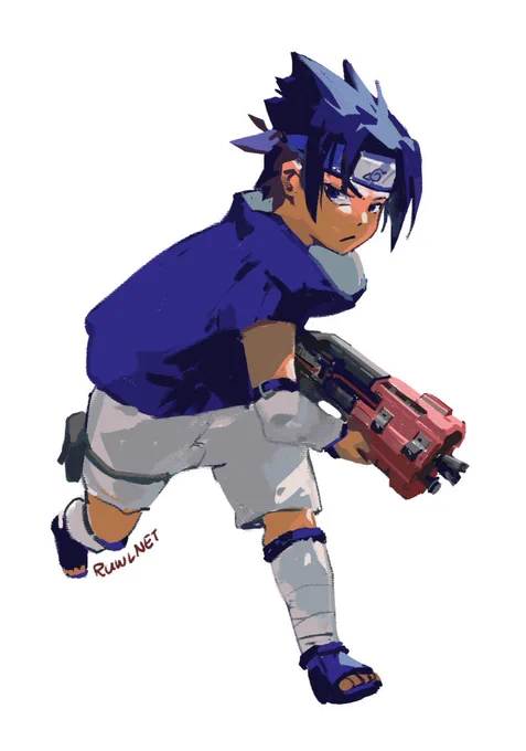 Am perplexed why the internet likes it when I draw the incredibly specific"beloved pre-timeskip version of anime character holding fortnite gun"but I'm glad everyone is having fun lol. 