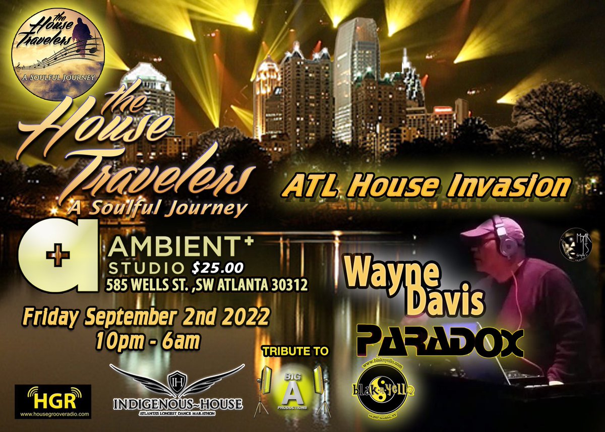 OTDF01's tweet photo. The ATL house invasion #LaborDayWeekend2022 #Atlanta #housemusic #DanceParty #afterhours FRIDAY SEPT 2 10pm-6am https://t.co/RAMU7ijqaN