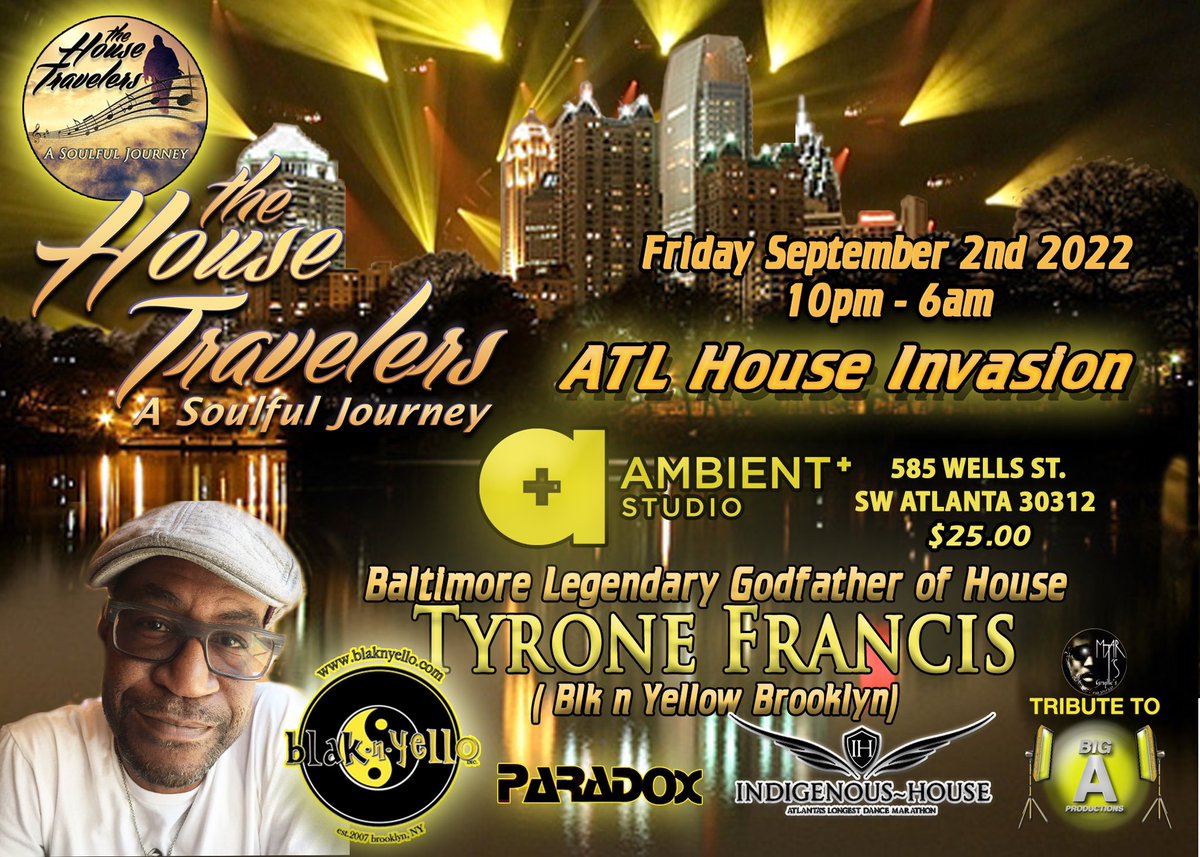 OTDF01's tweet photo. The ATL house invasion #LaborDayWeekend2022 #Atlanta #housemusic #DanceParty #afterhours FRIDAY SEPT 2 10pm-6am https://t.co/RAMU7ijqaN