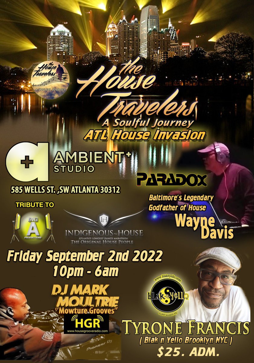 OTDF01's tweet photo. The ATL house invasion #LaborDayWeekend2022 #Atlanta #housemusic #DanceParty #afterhours FRIDAY SEPT 2 10pm-6am https://t.co/RAMU7ijqaN