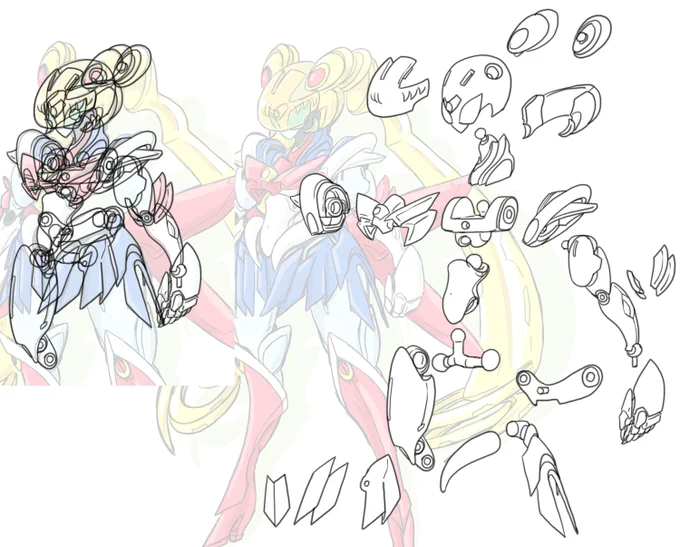 これは以前描いたセラムンロボ 