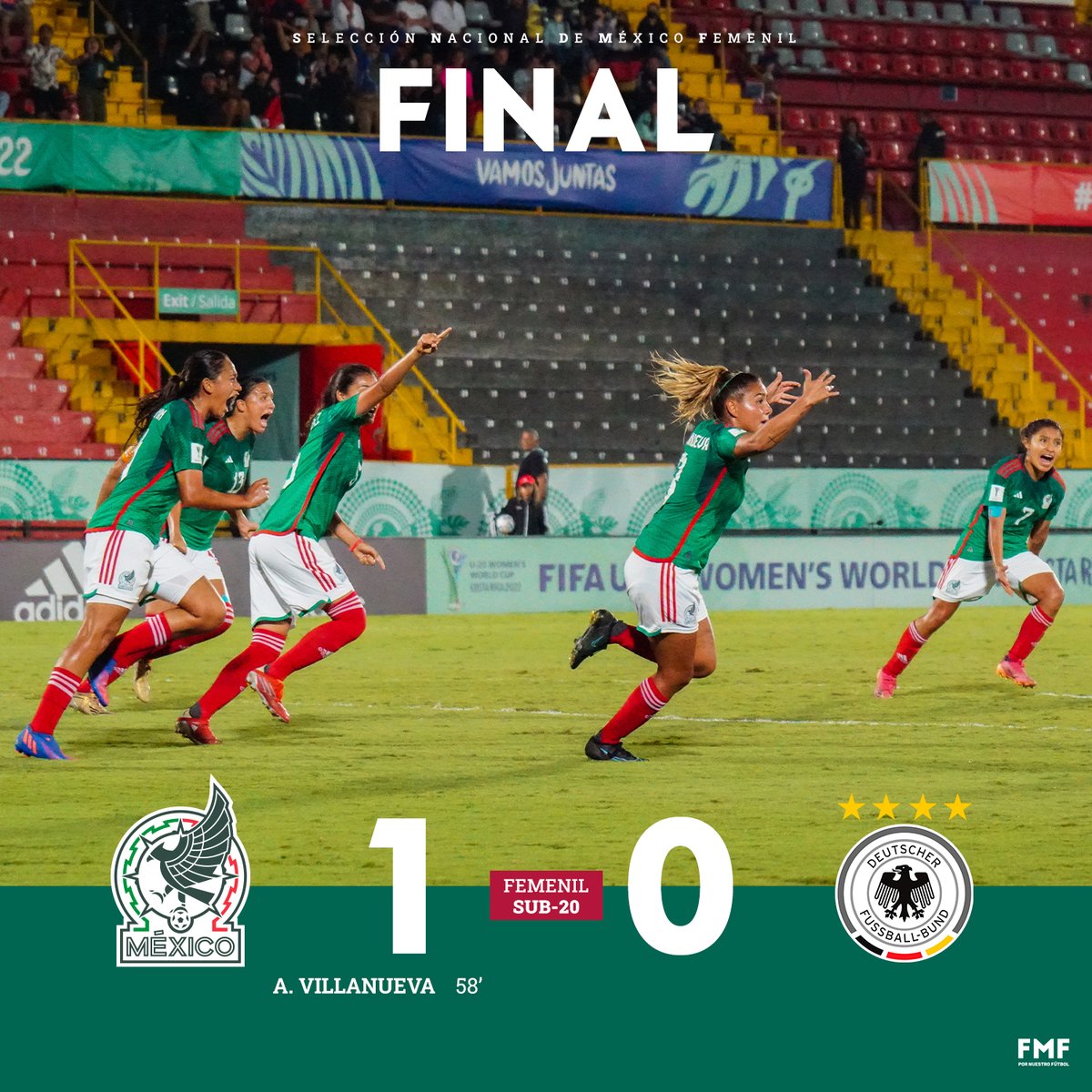 #Sub20Fem 
¡ESTAMOS EN CUARTOS DE FINAL! 🇲🇽🔥
¡¡¡QUÉ ESFUERZO, QUÉ EQUIPO!!! 😤

#U20WWC | #TuCanchaLaEligesTú