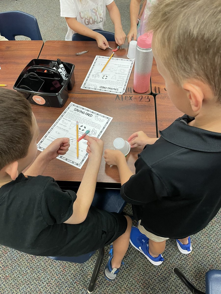On the first day this year we played Saving Fred to practice teamwork, communication, and corporation!