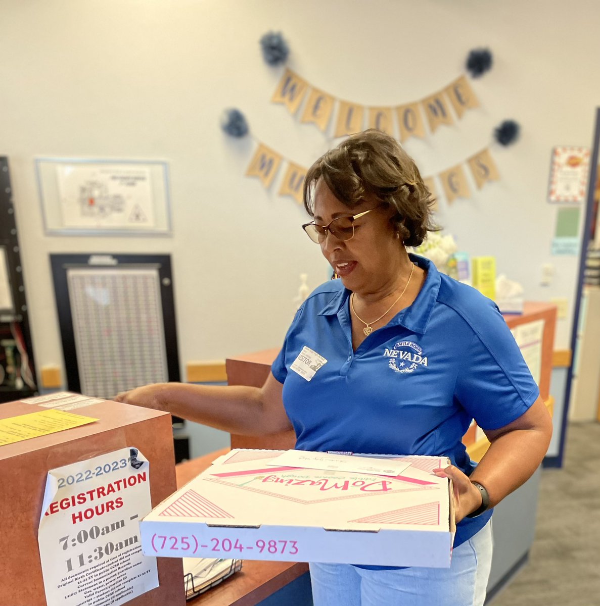 Daniele4mayor's tweet photo. Welcome Back📚 It’s the 2nd Day of the 2nd Week of the New School Year, the perfect time to show some love &amp; appreciation with some @Domazinglv treats for our #AD1 Educators &amp; Staff. Wishing you and your students a very creative, productive and successful year!!  @ClarkCountySch https://t.co/DSNuyy4Abi