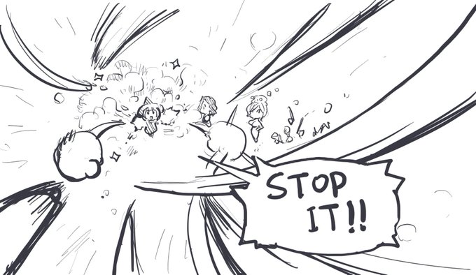 気の短いぷりんちゃんの攻撃。 