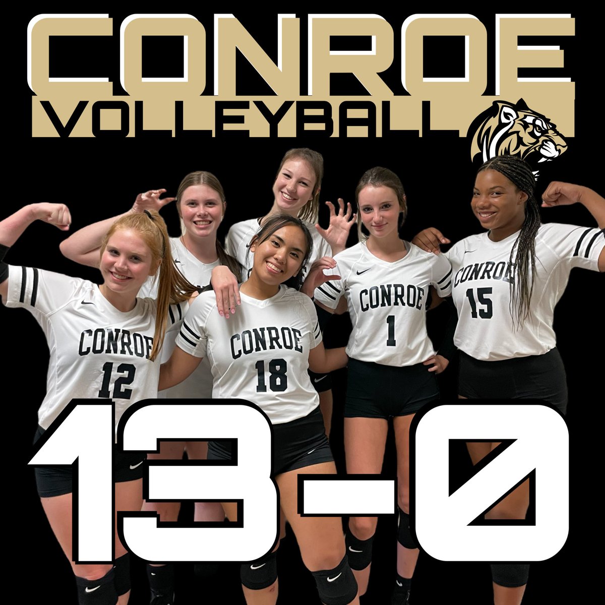 🚨🚨🚨CONROE TIGERS VOLLEYBALL TAKES DOWN KLEIN CAIN TO MOVE TO 13-0!!  #SicEm #OneTeamOneMission