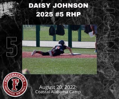 GulfCoastFirec1's tweet photo. Our 2️⃣0️⃣2️⃣5️⃣ RHP #5 @daisy_softball_ (uncommitted) will be showing her skills on the fields of Coastal Alabama this weekend 🥎
Show what you’ve got, Daisy!
#shepitches #firecrackers18u #floridafirecrackers https://t.co/iumGNssgxe