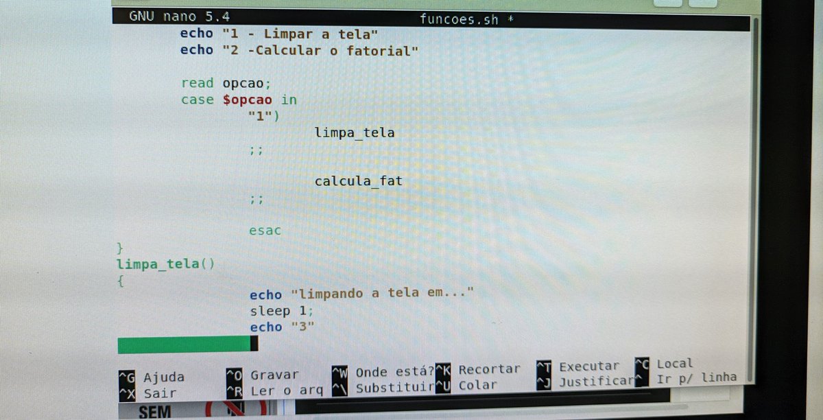 Um programinha básico em shell script! 😊😅

#Redesdecomputadores #programacao #computacao #TI