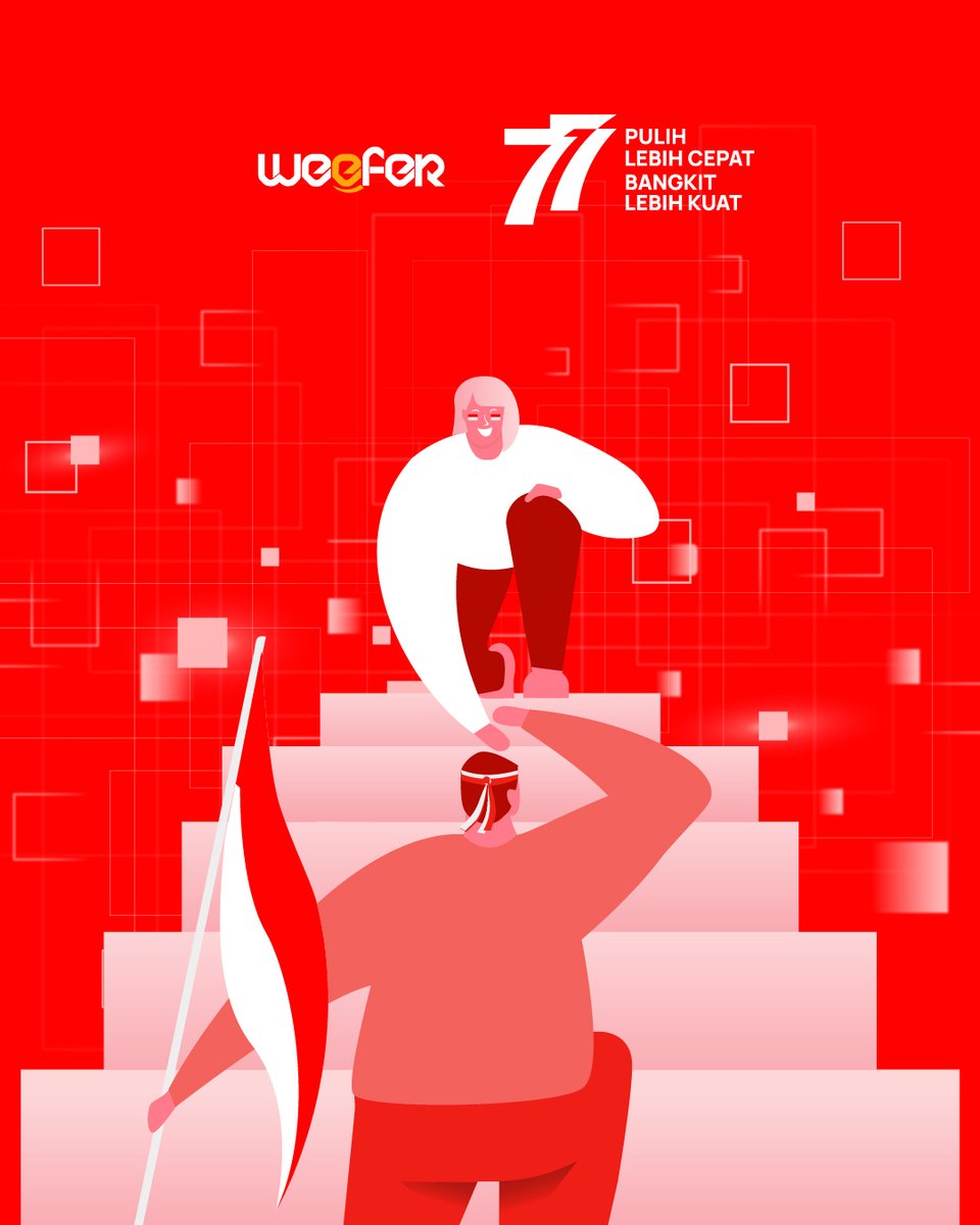 WeeferID's tweet photo. Selamat memperingati Hari Ulang Tahun Republik Indonesia ke-77.
.
Mari kita bahu-mambahu bangkit dari semua badai yang menerpa Indonesia. Dan, kita pastikan kalau Indonesia bisa Pulih Lebih Cepat dan Bangkit Lebih Kuat jauh dari sebelumnya. Merdeka!!! https://t.co/m8svRzyQIg