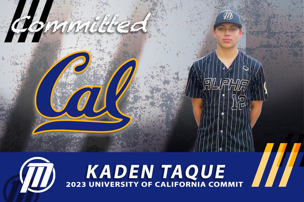 Alpha Baseball SoCal (@alphabaseballsc) on Twitter photo Congratulations to 2023 Kaden Taque on his commitment to UC Berkeley! #GoBears 🐻 <a href="/CalBaseball/">Cal Baseball</a> <a href="/KadenTaque12/">Kaden Taque</a>
#AlphaBoys | #BeAlpha Congratulations to 2023 Kaden Taque on his commitment to UC Berkeley! #GoBears 🐻 <a href="/CalBaseball/">Cal Baseball</a> <a href="/KadenTaque12/">Kaden Taque</a>
#AlphaBoys | #BeAlpha