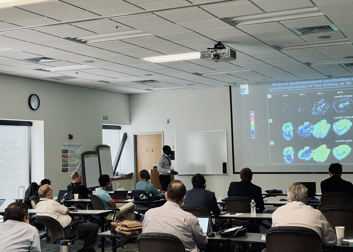 bindesh1's tweet photo. Great first #Imaging application day after two year COVID hiatus at @WatersCorp @WatersAMST, Thank you Jephte Akapo @KUMedCenter and Temple Andrews @UMD_CollegePark for presenting their imaging talks #MSImaging @IMSSNews @imaging_ms #Metabolomics #Lipidomics https://t.co/v0FLUDbeVS