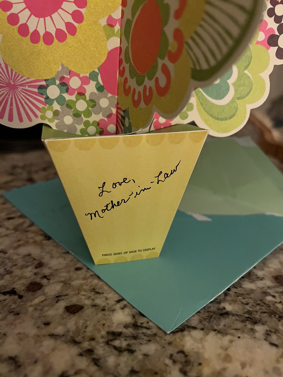 Love my Mom. She sent a beautiful card to my husband of 28 years. BTW, he is her only son-in-law!