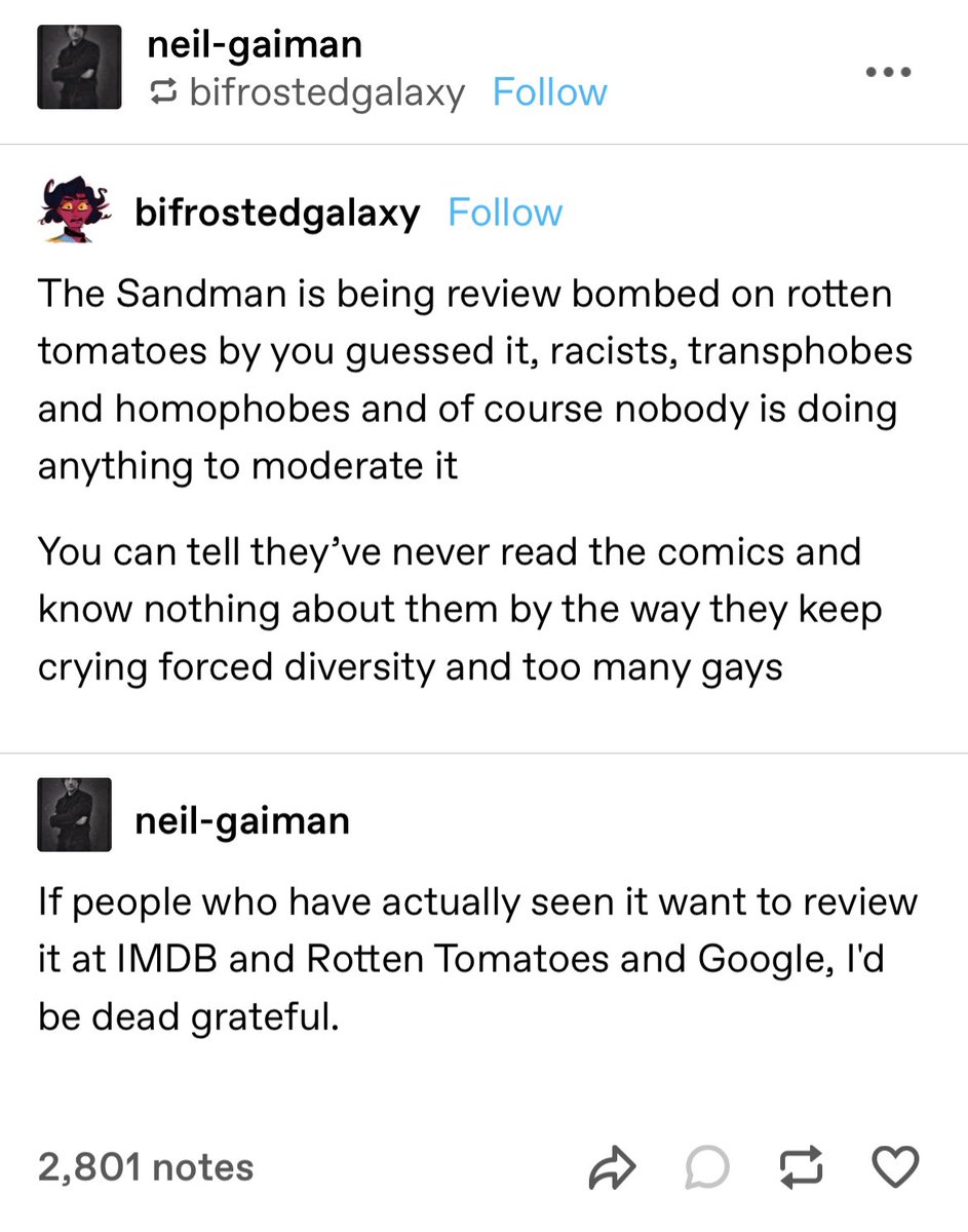 CaspianTheGeek's tweet photo. Psst. If you’ve seen Sandman go leave some reviews https://t.co/jzrizgXGbc