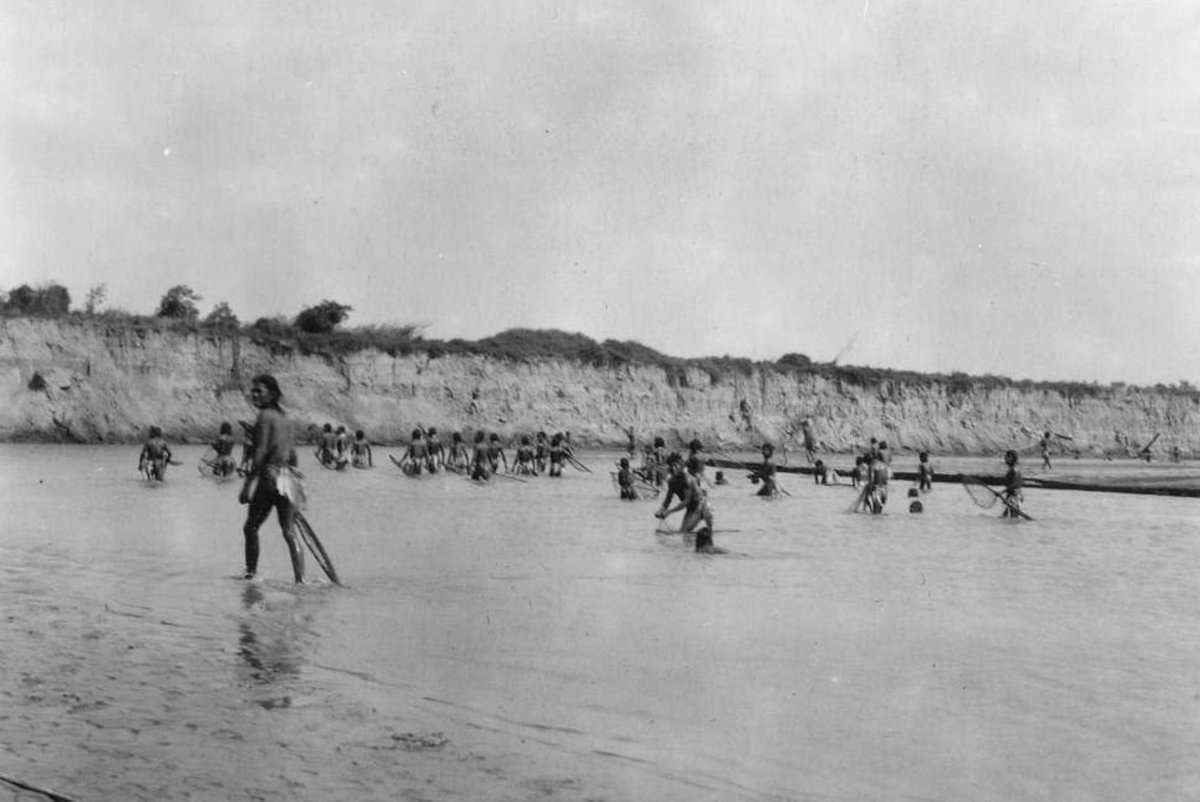 ProyectoTuja's tweet photo. Originarios del Gran Chaco pescando a orillas del río Pilcomayo, en 1908.

Foto: Nordenskiöld https://t.co/712w1BbvdL