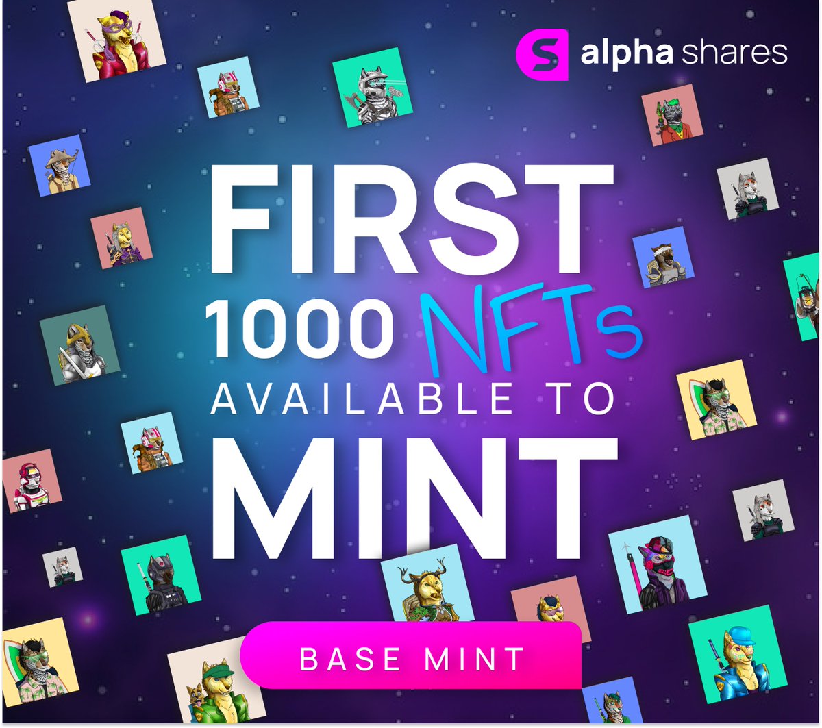 AlphaShares's tweet photo. PUBLIC MINTING FOR THE FIRST 1,000 NFTS HAS NOW COMMENCED! #AVAX 

The next 1,000 NFTs will unlock next Tuesday, 8/23 at around 6:00pm PST / 9:00pm EST. https://t.co/dQKxabYg0h