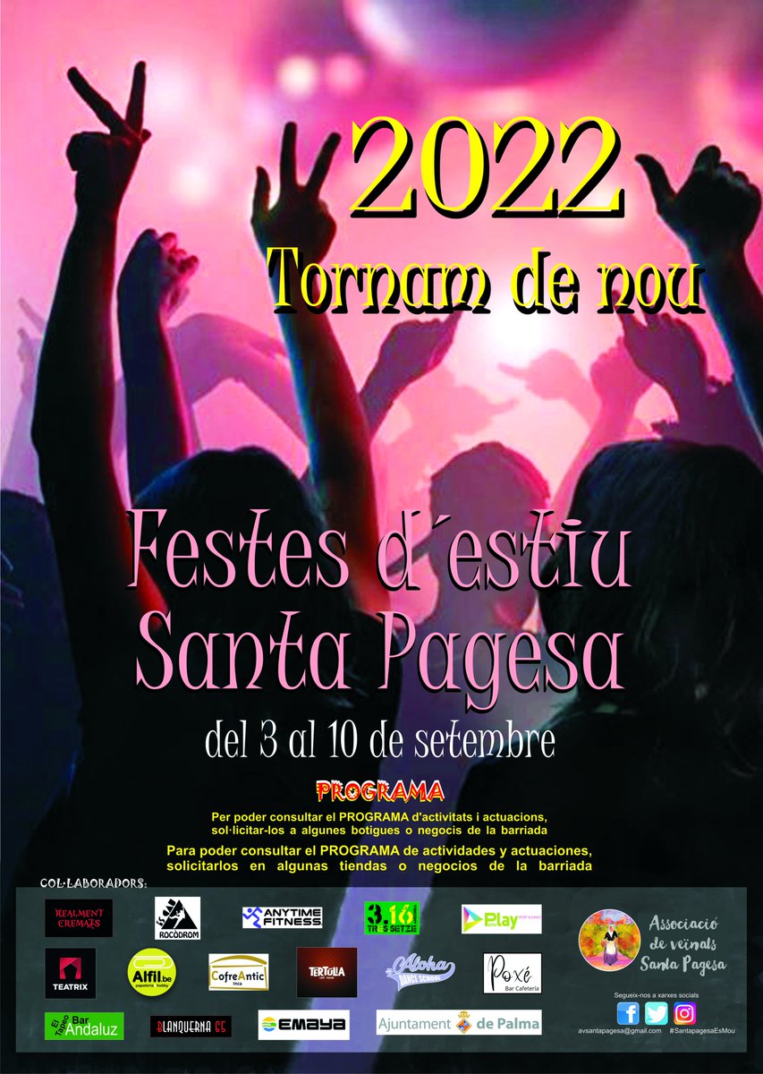 🎷 FESTES D'ESTIU 2022 🎻
#santapagesaesmou #bonsaires
